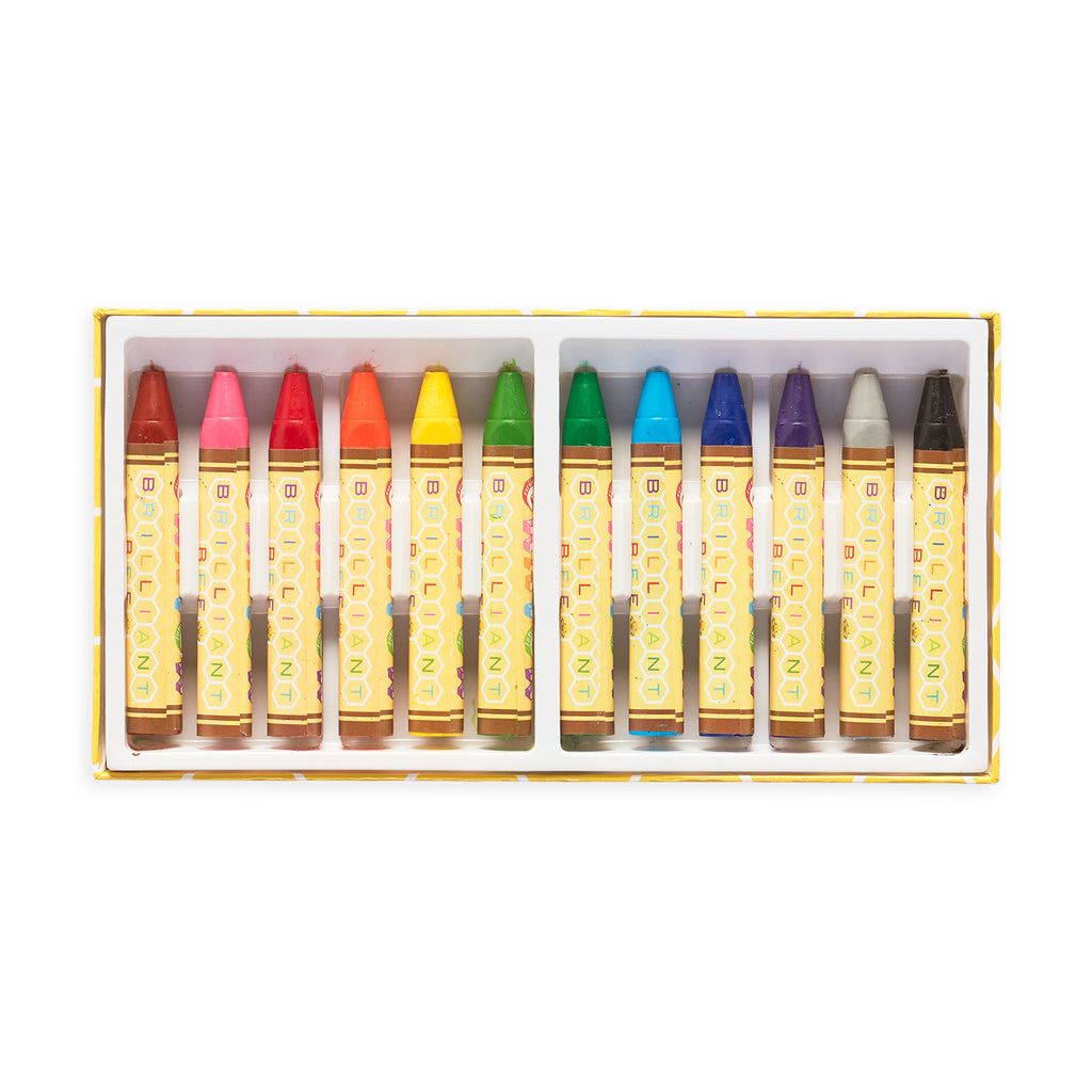 the tray of crayons