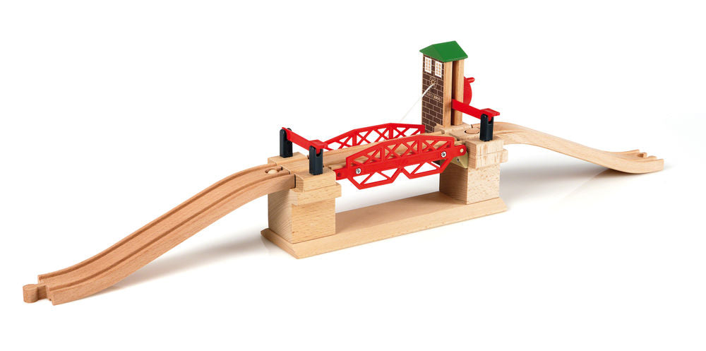 the complete wooden lifiting bridge with crank