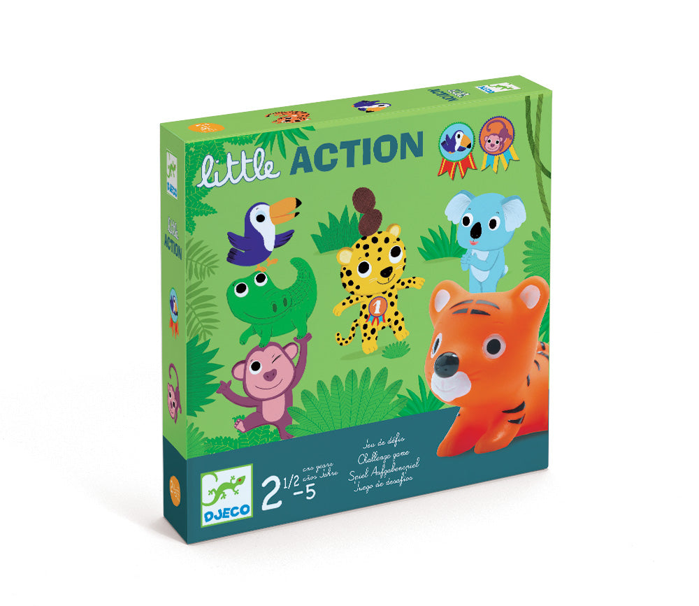 the box cover showing an illustration of 6 animals 