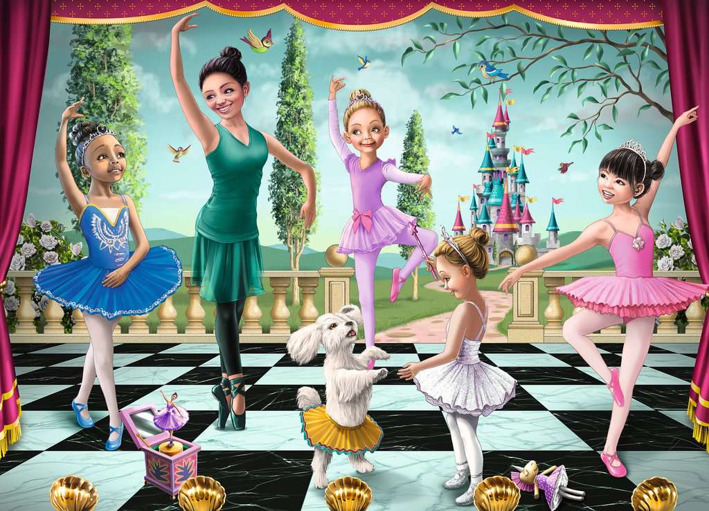 the puzzle showing various ballerinas on stage