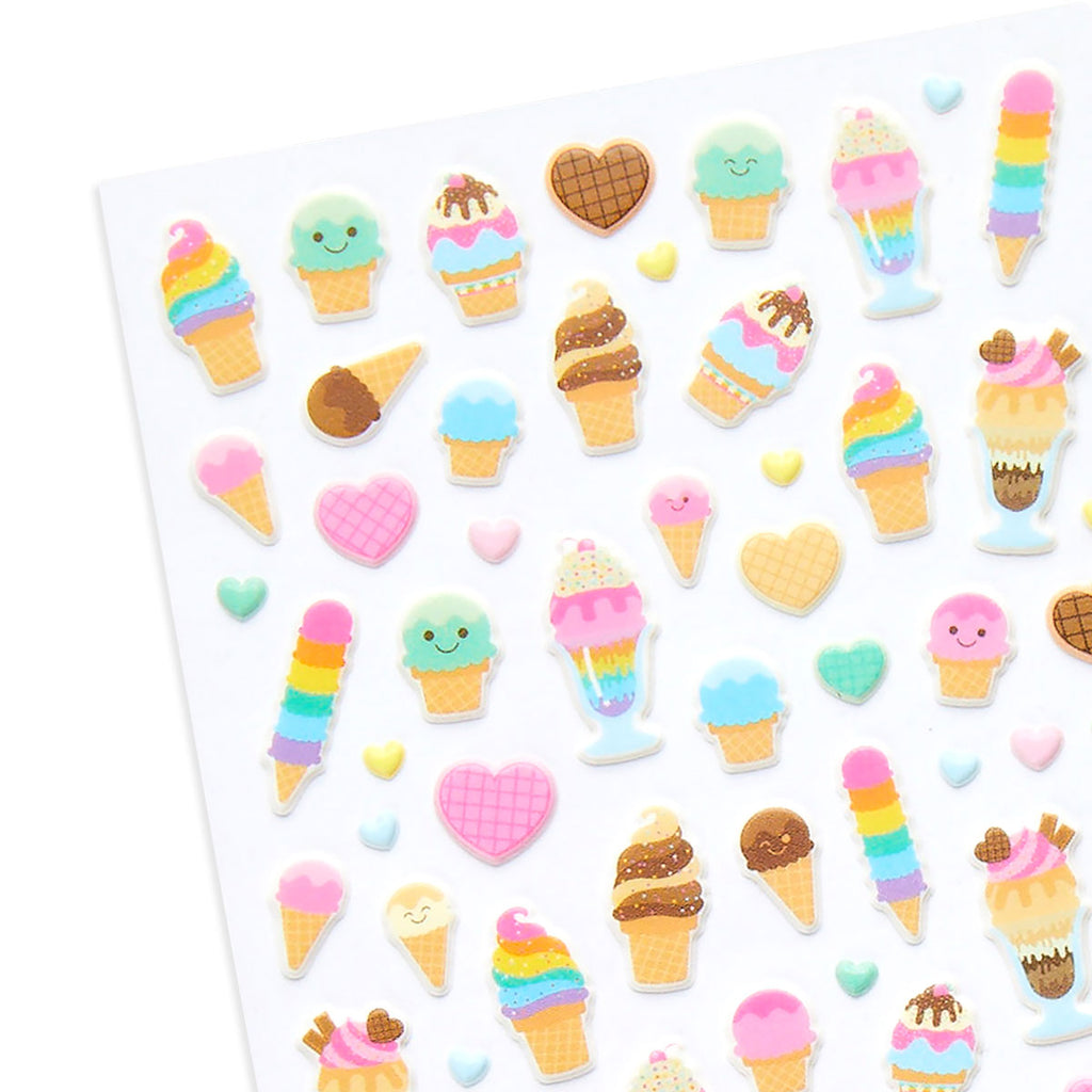 a close up of some of the various ice cream dessert stickers