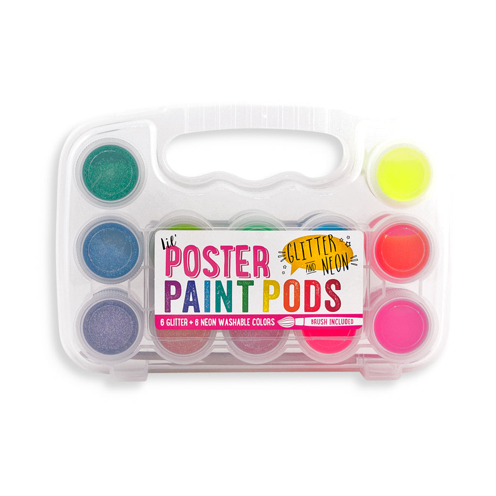 the plastic case that holds the 12 multicolored paint pods and brush