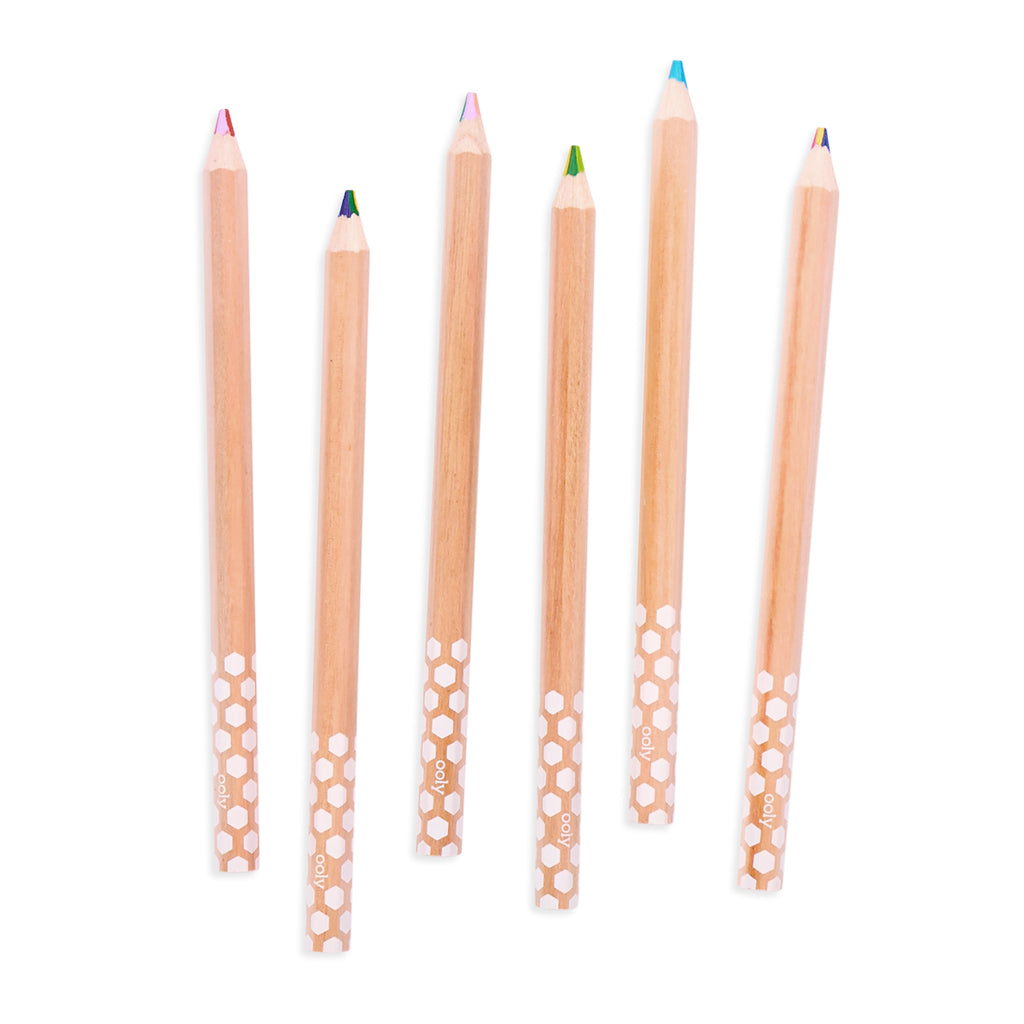 6 multicolored pencils