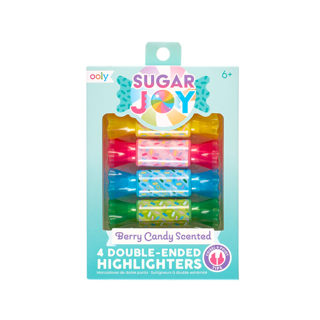 the pack of 4 double ended multicolored hightlighters