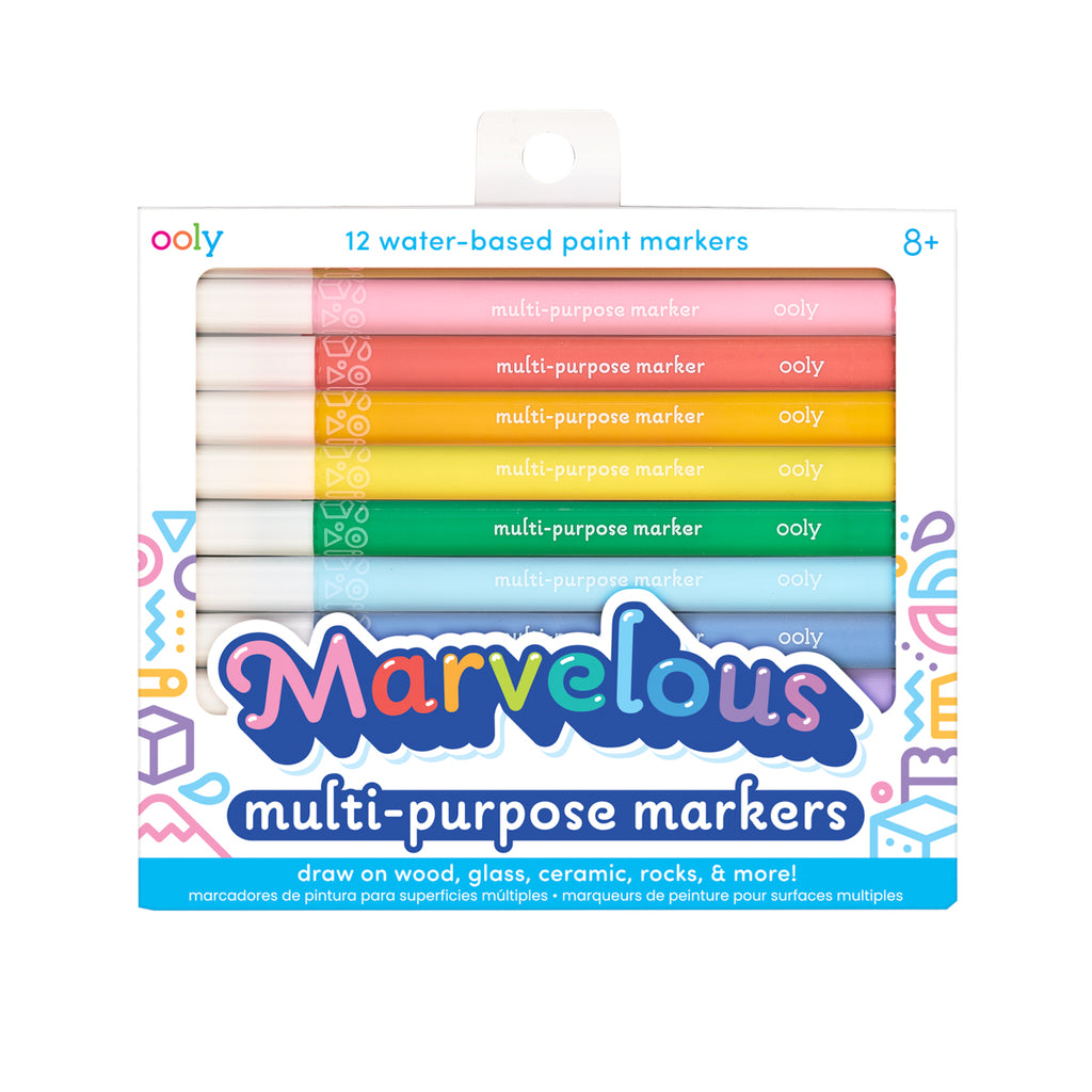 the package of 12 multicolored markers