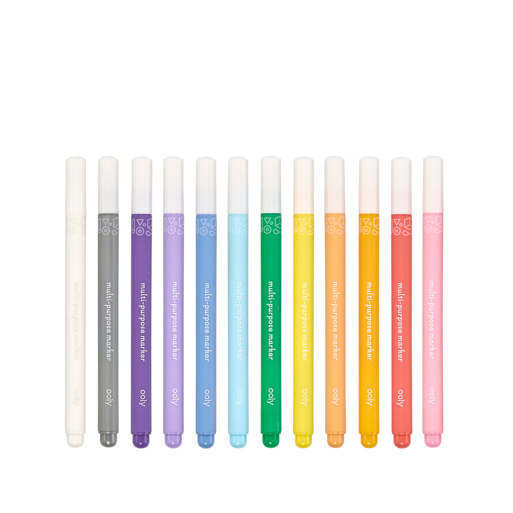 12 multicolored markers