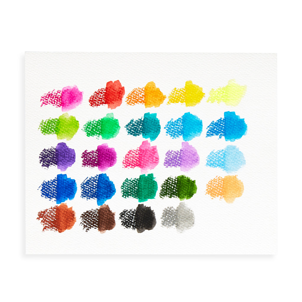 the 24 swatches of watercolor