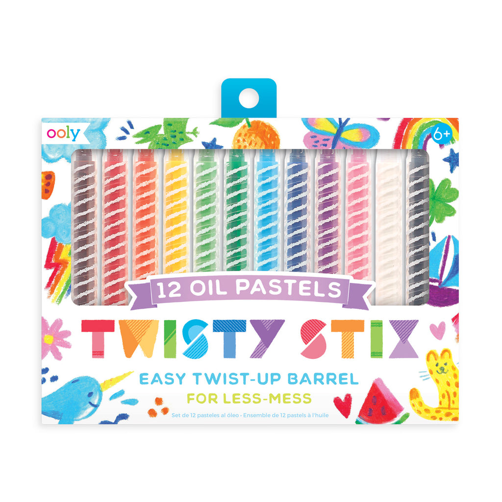 the package showing 12 oil pastel sticks