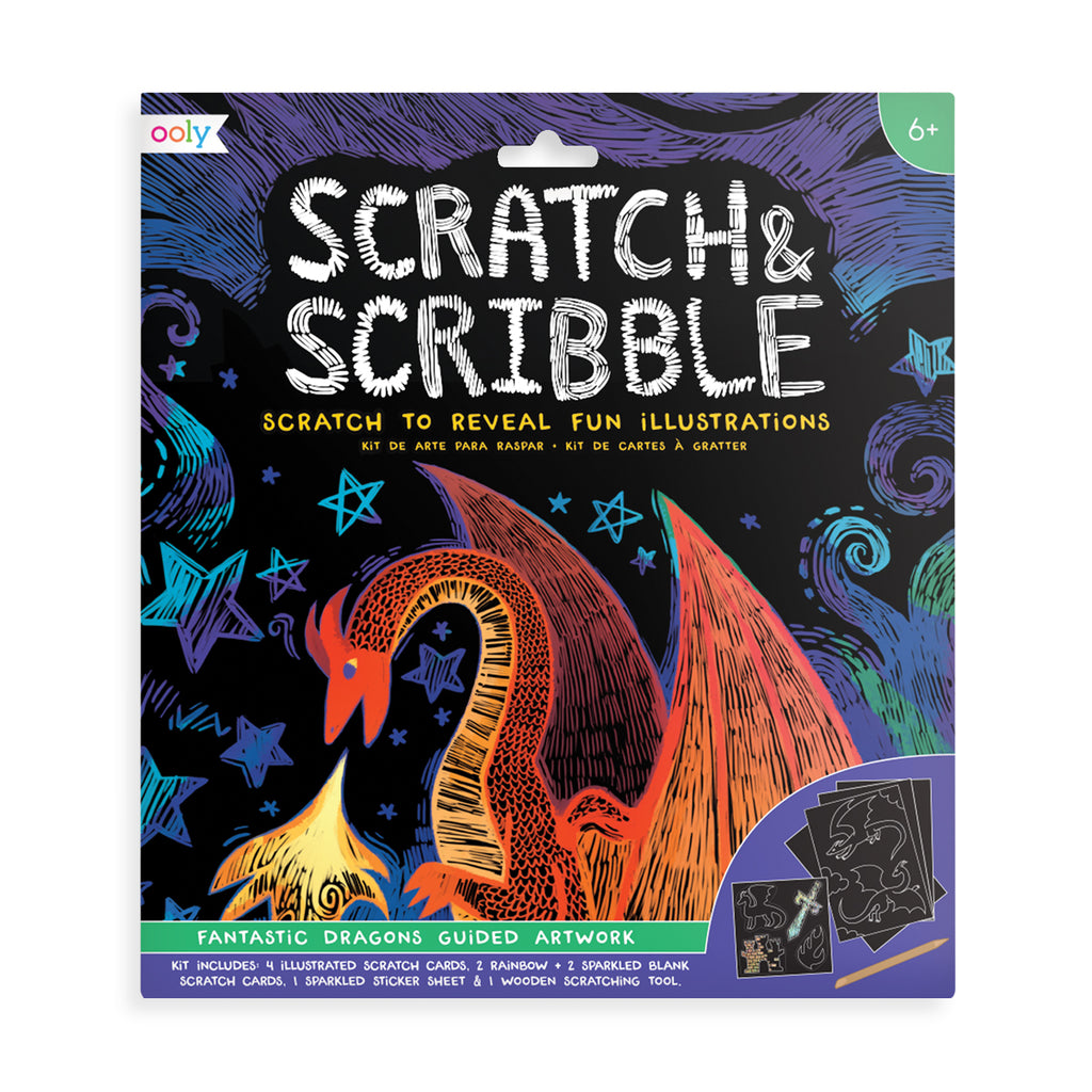 the cover showing a dragon scratched out of a black scratch card