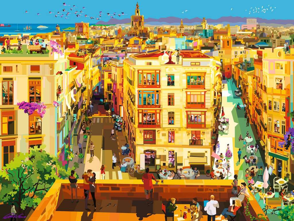 the puzzle art showing valencia