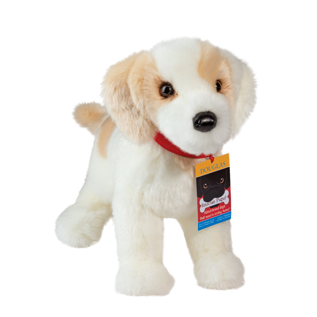 cream and white lab rescue stuffed toy