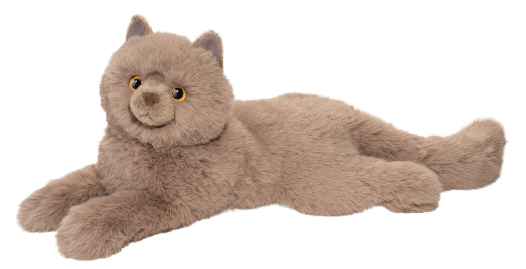 a persian grey stuffed animal cat