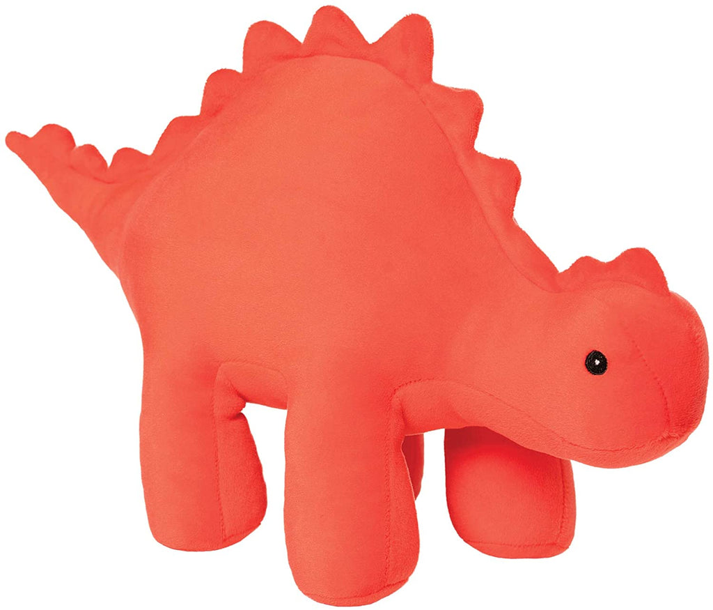 photo of plush pink stegosaurus