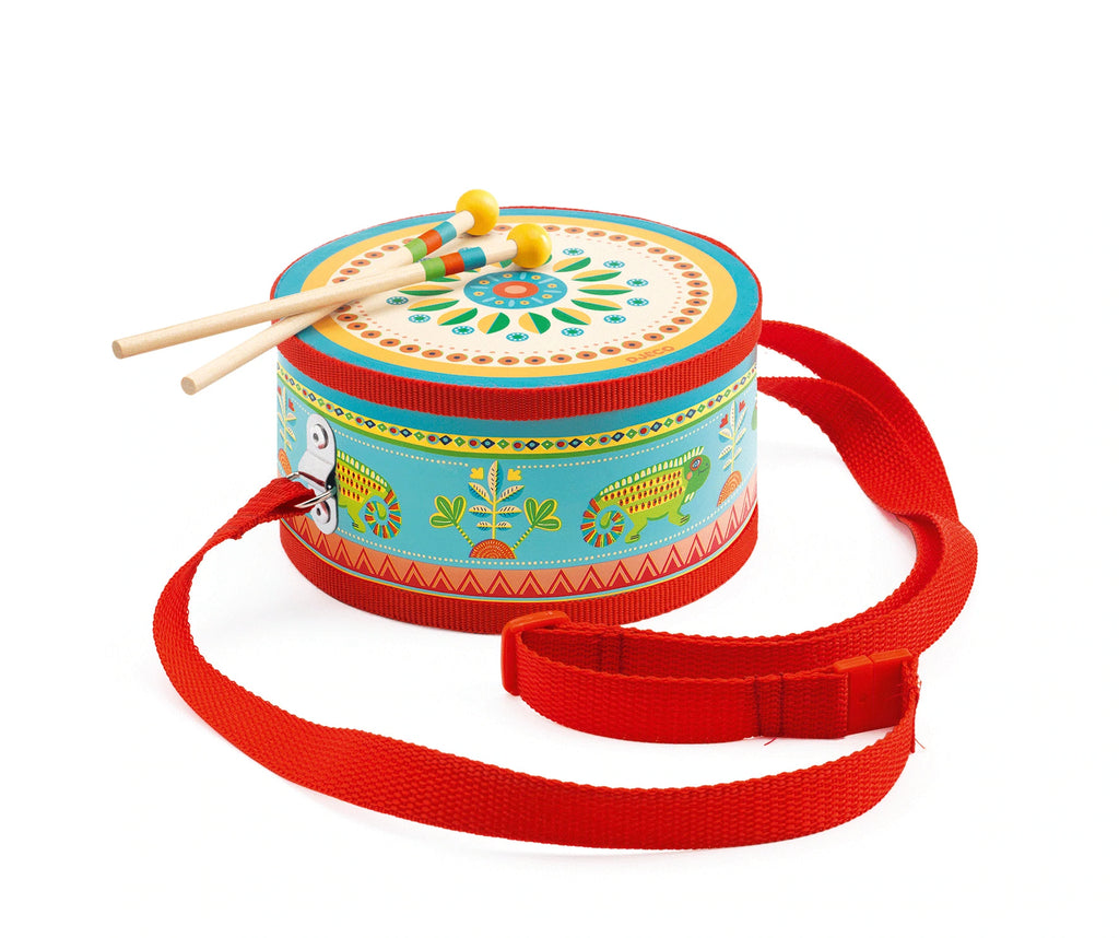 a colorful hand drum