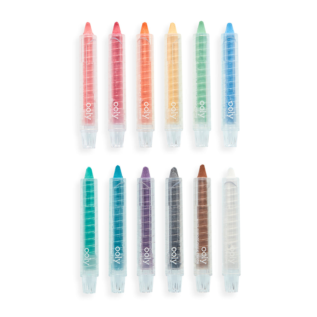 12 multicolored chalk pens