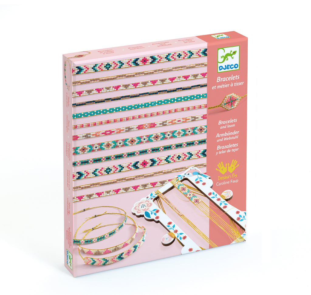 the box cover showing a variety of beaded patterns