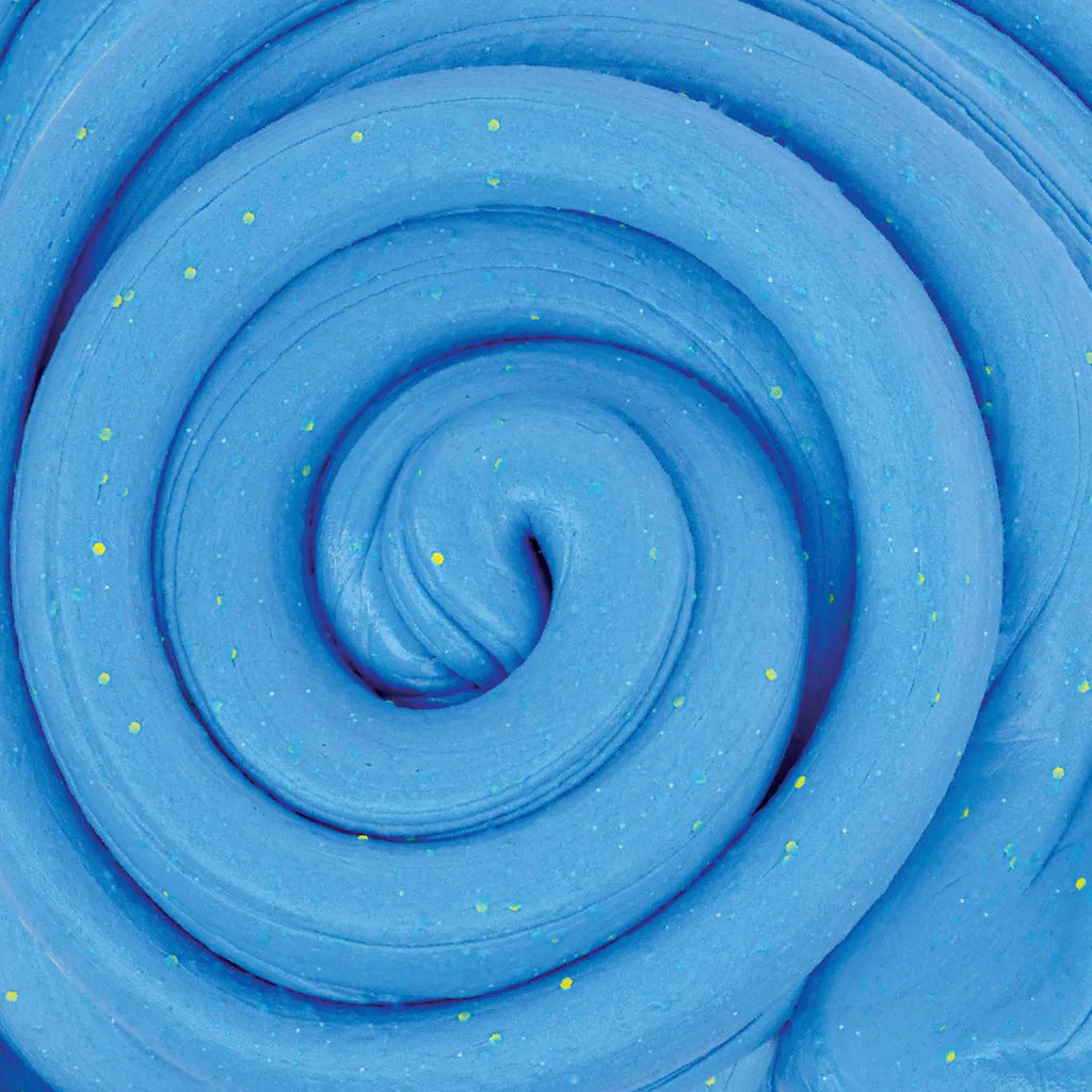 the blue putty with sparkles