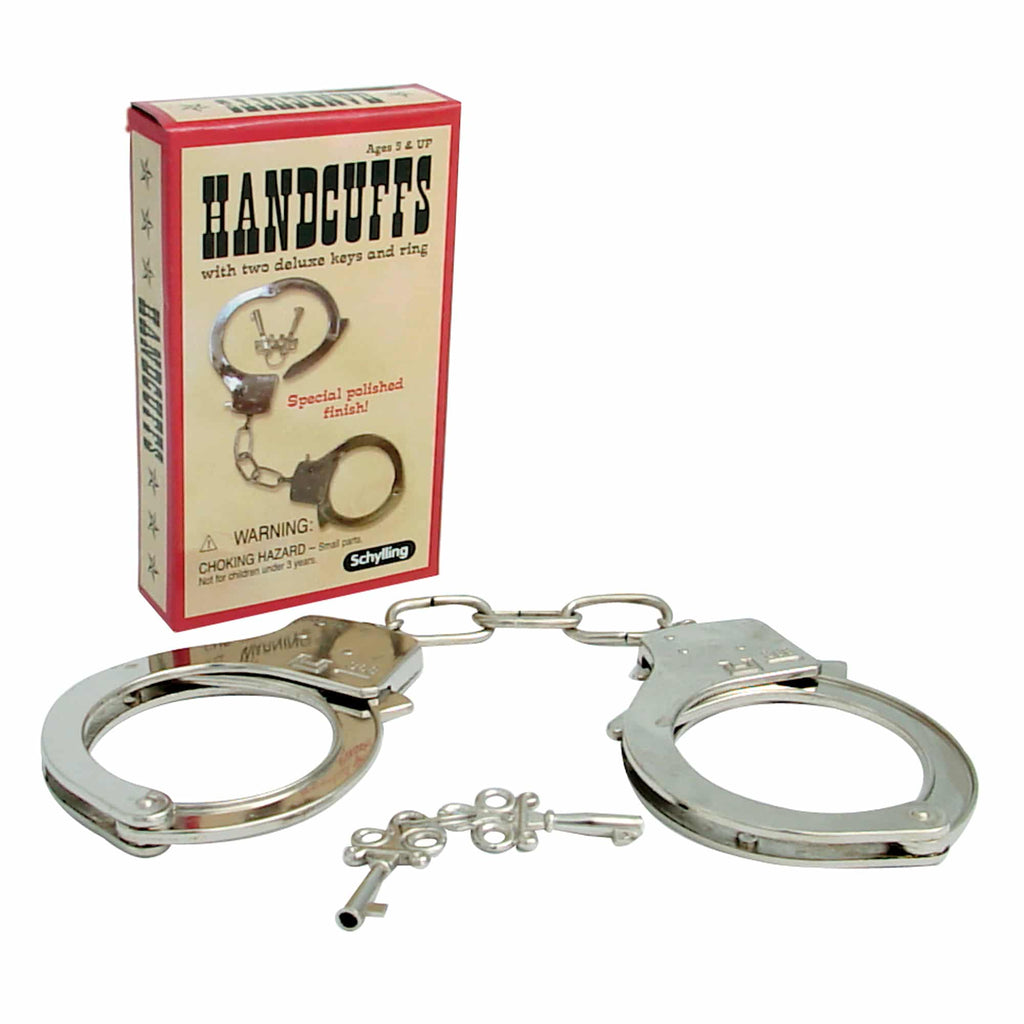 the handcuffs box with the handcuffs and two keys