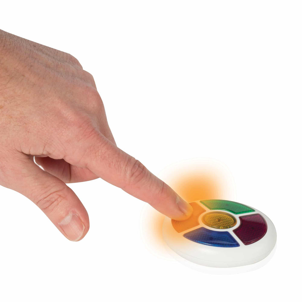a finger pressing one of the max buttons that's lit up yellow