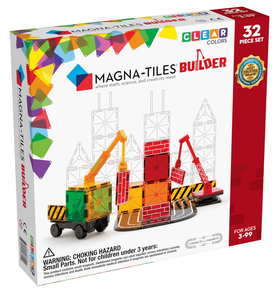 the magnatiles builder 32 piece set box