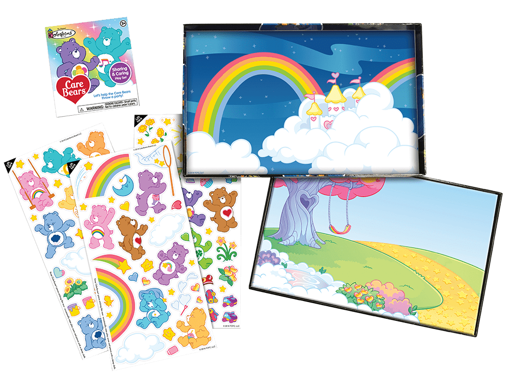 the colorforms care bears boards and stickers
