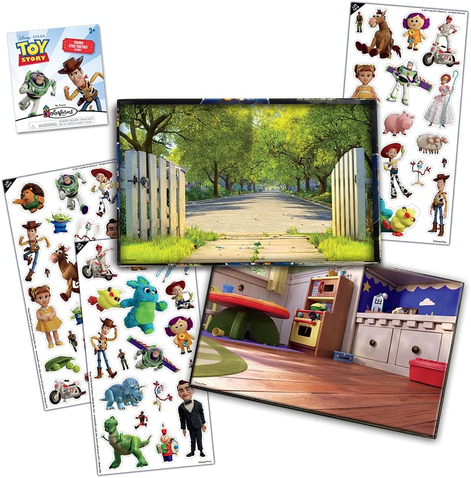 the toy story colorforms boards and stickers