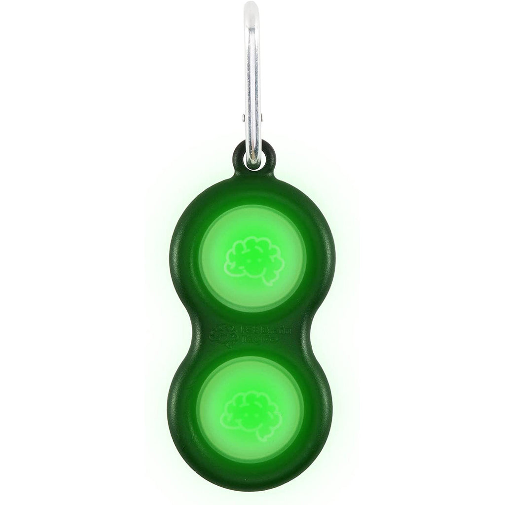 the black simple dimple with two glowing green buttons